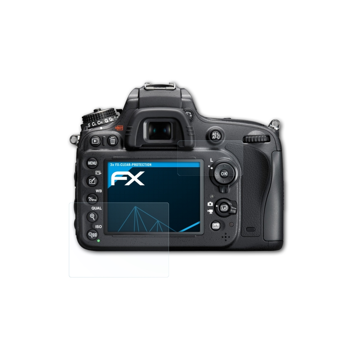 3x FX-Clear Nikon ATFOLIX D610) Displayschutz(für