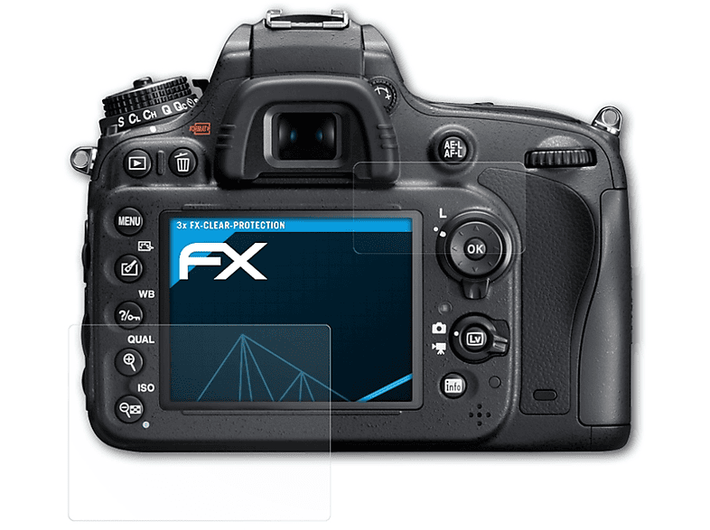 ATFOLIX 3x FX-Clear Displayschutz(für Nikon D610)