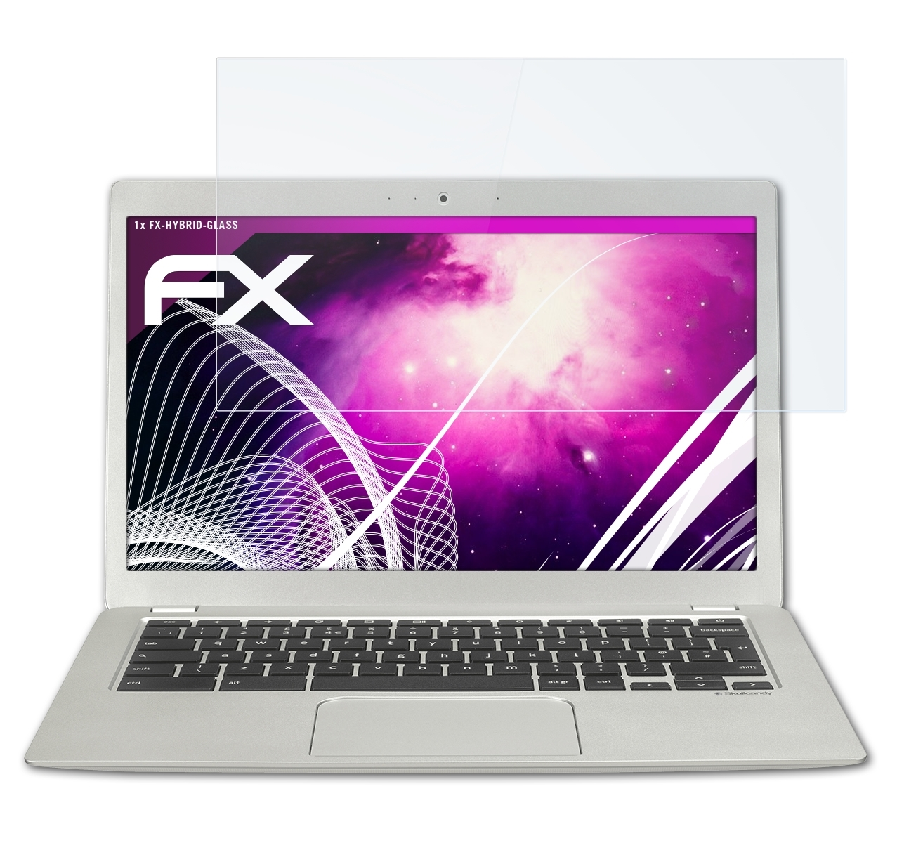 ATFOLIX FX-Hybrid-Glass Schutzglas(für Google Chromebook (Toshiba)) (13.3 Inch) 2