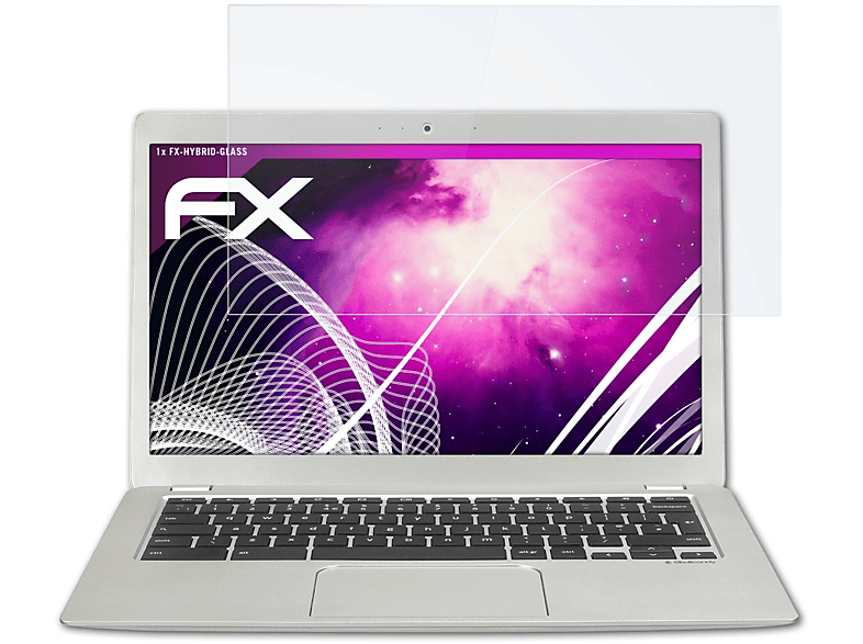 ATFOLIX FX-Hybrid-Glass Schutzglas(für Google Chromebook (Toshiba)) (13.3 Inch) 2