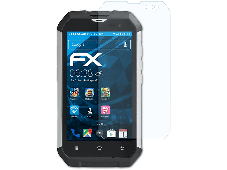 FX-Clear 3x ATFOLIX Displayschutz(für CAT Caterpillar B15Q)