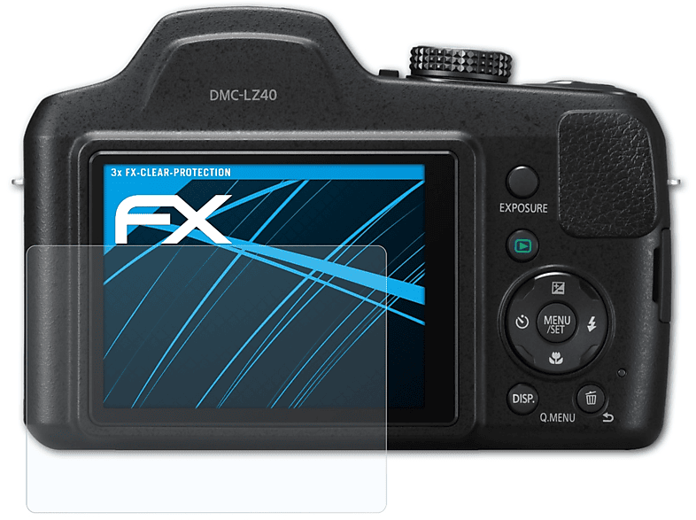 ATFOLIX 3x FX-Clear Displayschutz(für Panasonic Lumix DMC-LZ40)