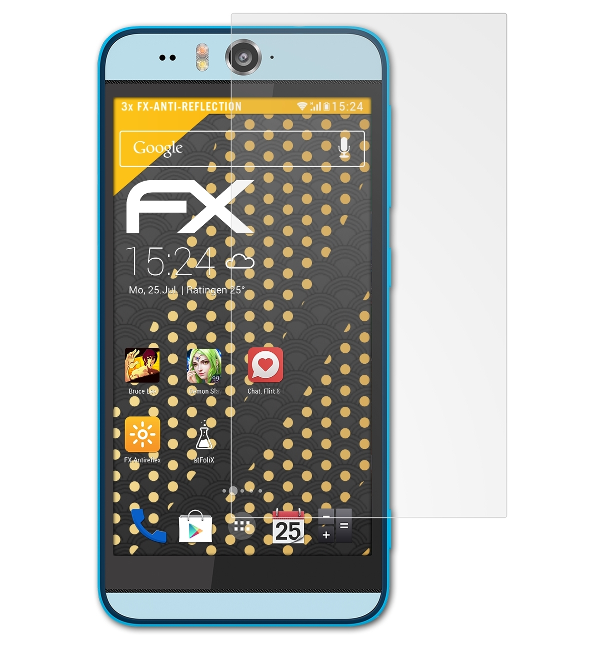 Eye) HTC FX-Antireflex Desire 3x ATFOLIX Displayschutz(für
