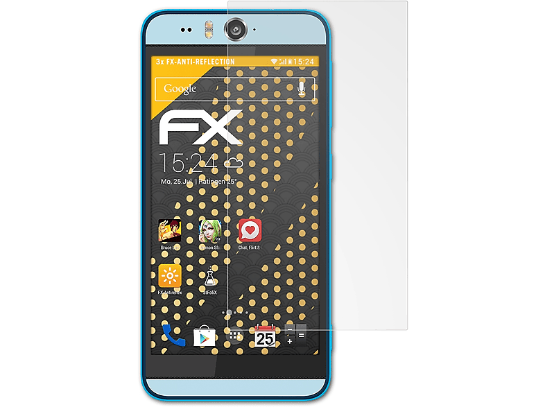 ATFOLIX 3x FX-Antireflex Displayschutz(für HTC Desire Eye)