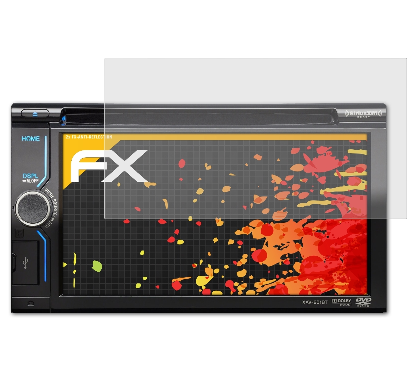 XAV-601BT) 2x Sony Displayschutz(für FX-Antireflex ATFOLIX