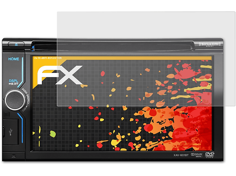 ATFOLIX 2x FX-Antireflex Displayschutz(für Sony XAV-601BT)