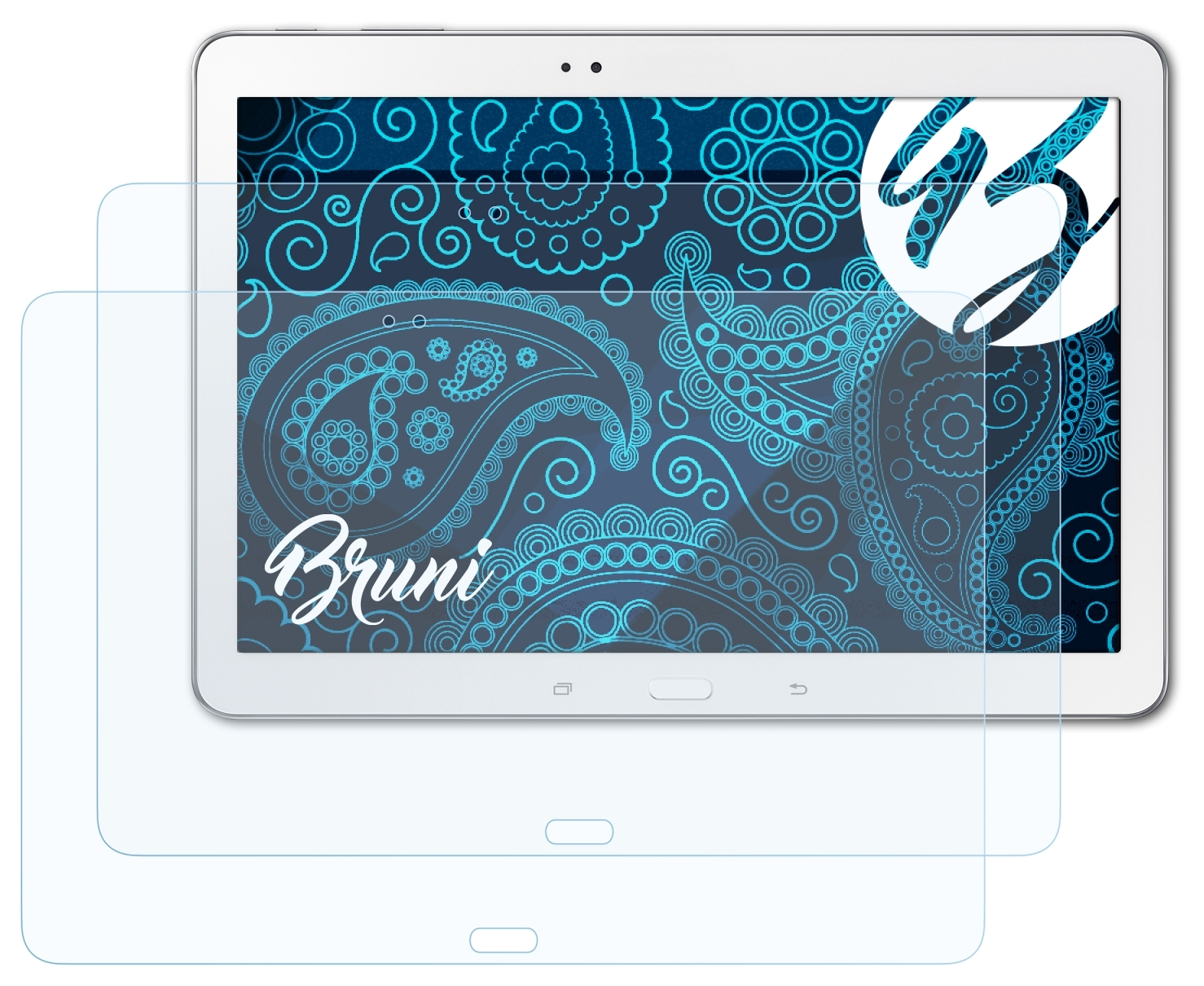 BRUNI 2x Basics-Clear TabPro Schutzfolie(für 10.1 & Galaxy Samsung Wi-Fi)) (LTE