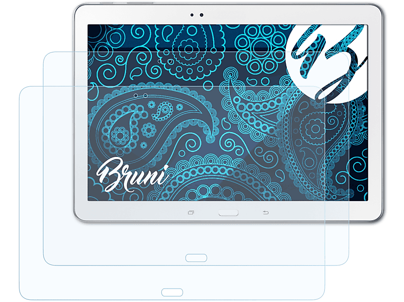 BRUNI 2x Basics-Clear Schutzfolie(für Samsung Galaxy TabPro 10.1 (LTE & Wi-Fi))