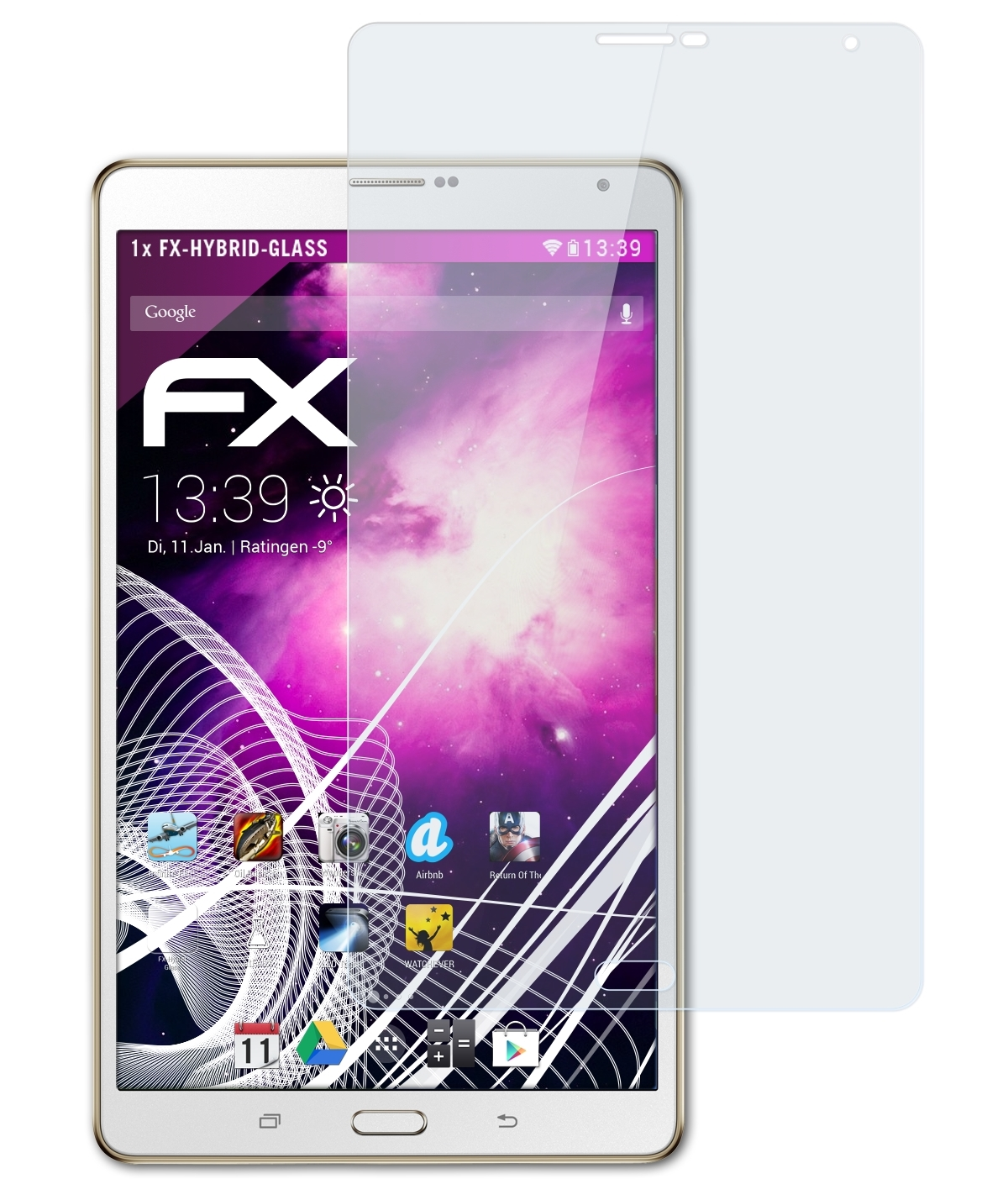 ATFOLIX FX-Hybrid-Glass Model)) Tab Samsung 8.4 Galaxy Schutzglas(für (LTE S