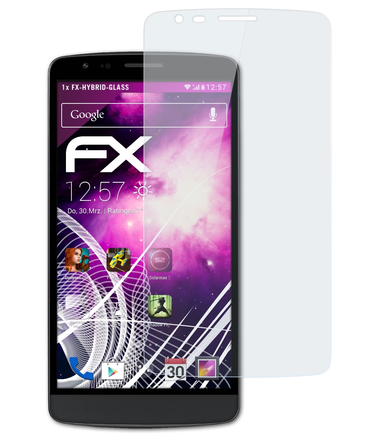 FX-Hybrid-Glass ATFOLIX Schutzglas(für LG Stylus) G3