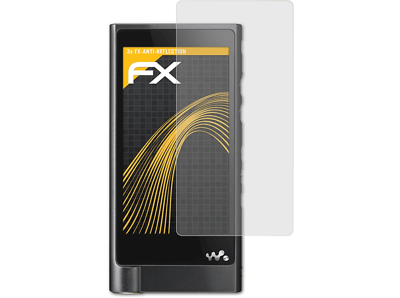 NW-ZX2) 3x FX-Antireflex ATFOLIX Sony Displayschutz(für Walkman