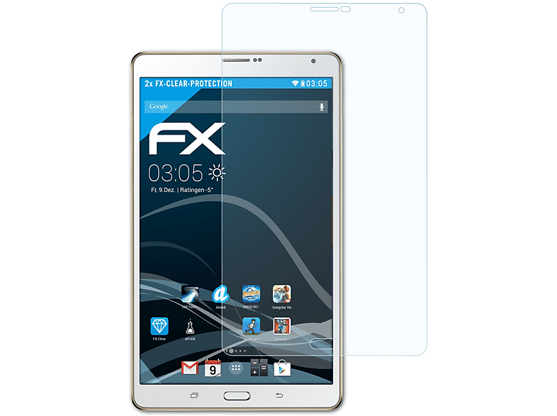 ATFOLIX 2x FX-Clear Displayschutz(für Samsung Galaxy Tab S 8.4 (LTE Model))