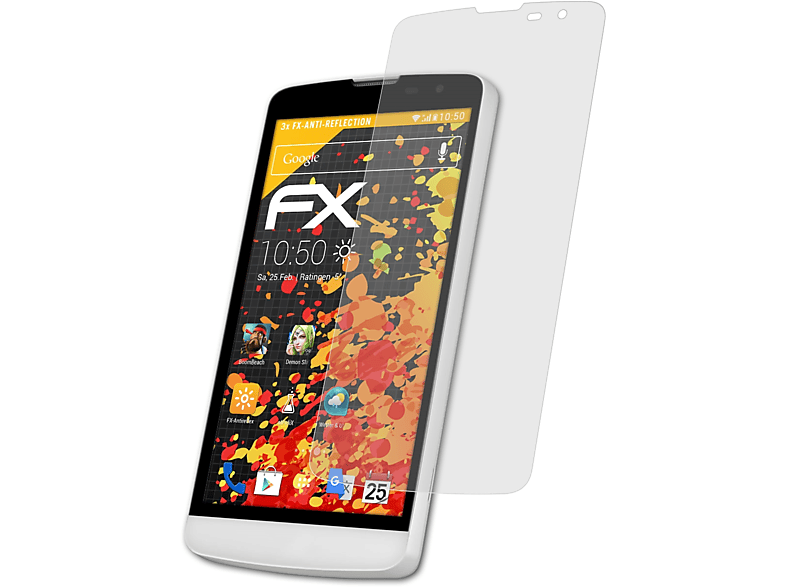 ATFOLIX 3x FX-Antireflex Displayschutz(für LG L Bello)