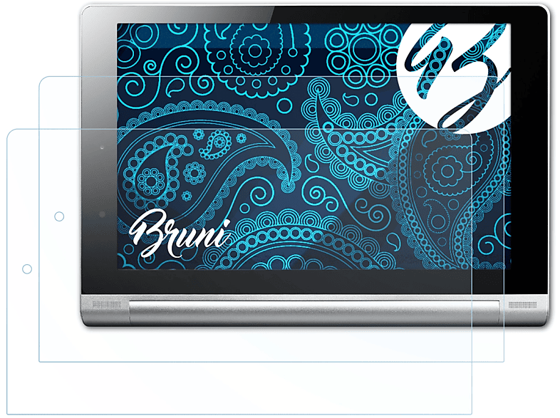 BRUNI 2x Basics-Clear Yoga Lenovo Tablet Schutzfolie(für HD+) 10