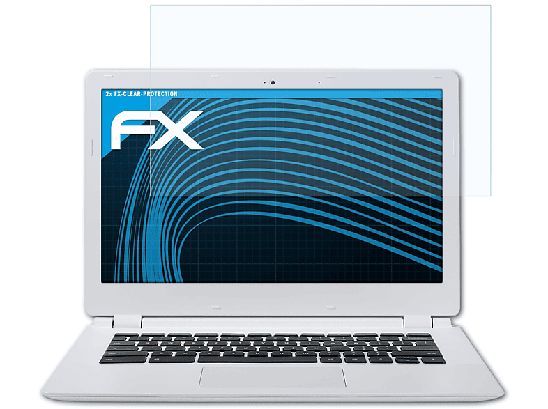 ATFOLIX 2x FX-Clear Displayschutz(für Google Chromebook CB5 (Acer))