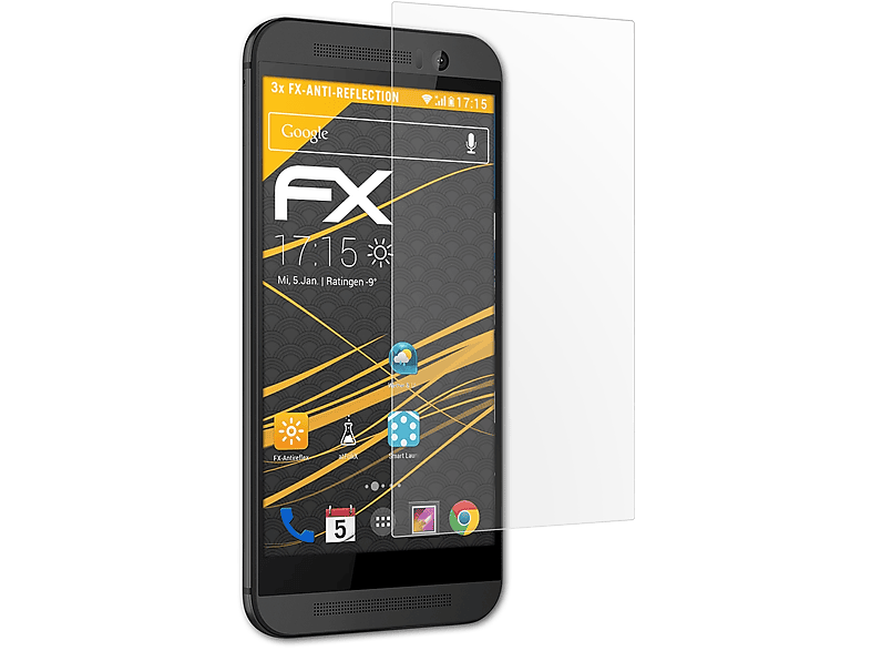 HTC 3x FX-Antireflex One Displayschutz(für ATFOLIX M9)