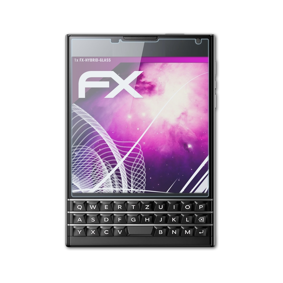 ATFOLIX FX-Hybrid-Glass Schutzglas(für Passport) Blackberry
