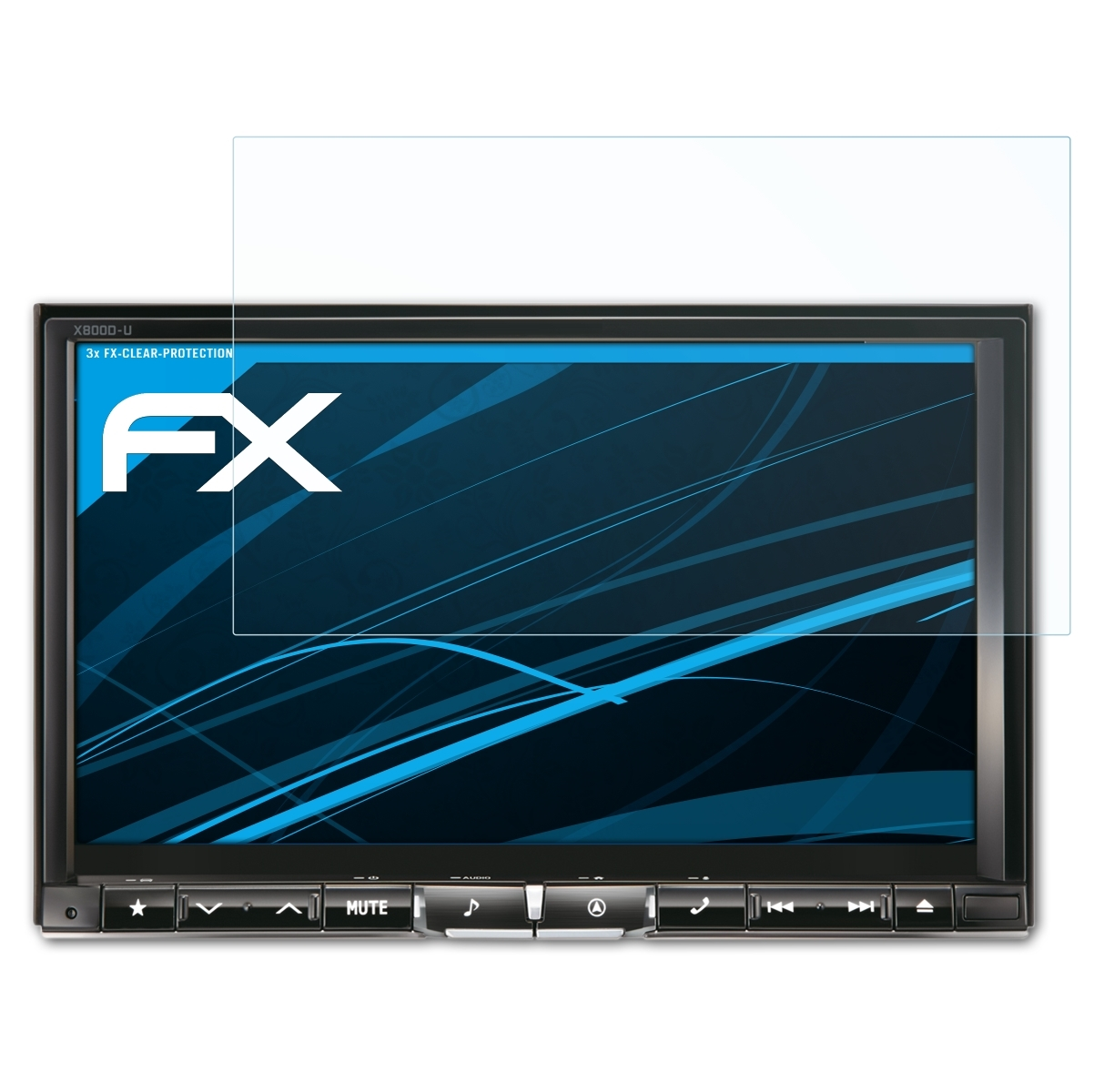 ATFOLIX 3x FX-Clear Displayschutz(für X800D-U) Alpine