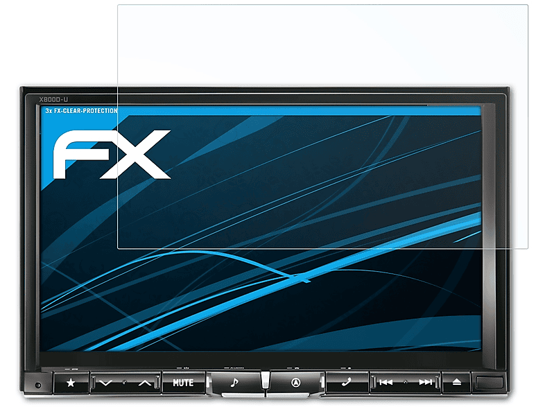 ATFOLIX Displayschutz(für 3x Alpine X800D-U) FX-Clear