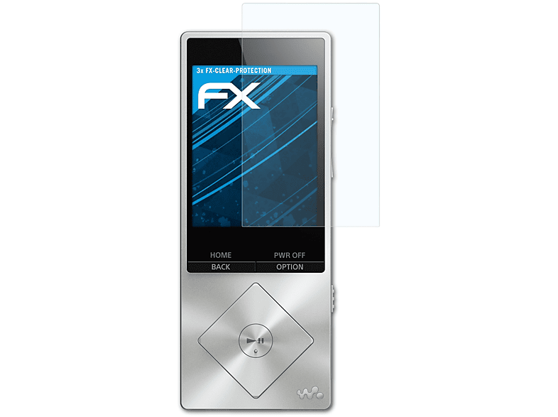 ATFOLIX 3x FX-Clear Displayschutz(für Sony Walkman NWZ-A15)