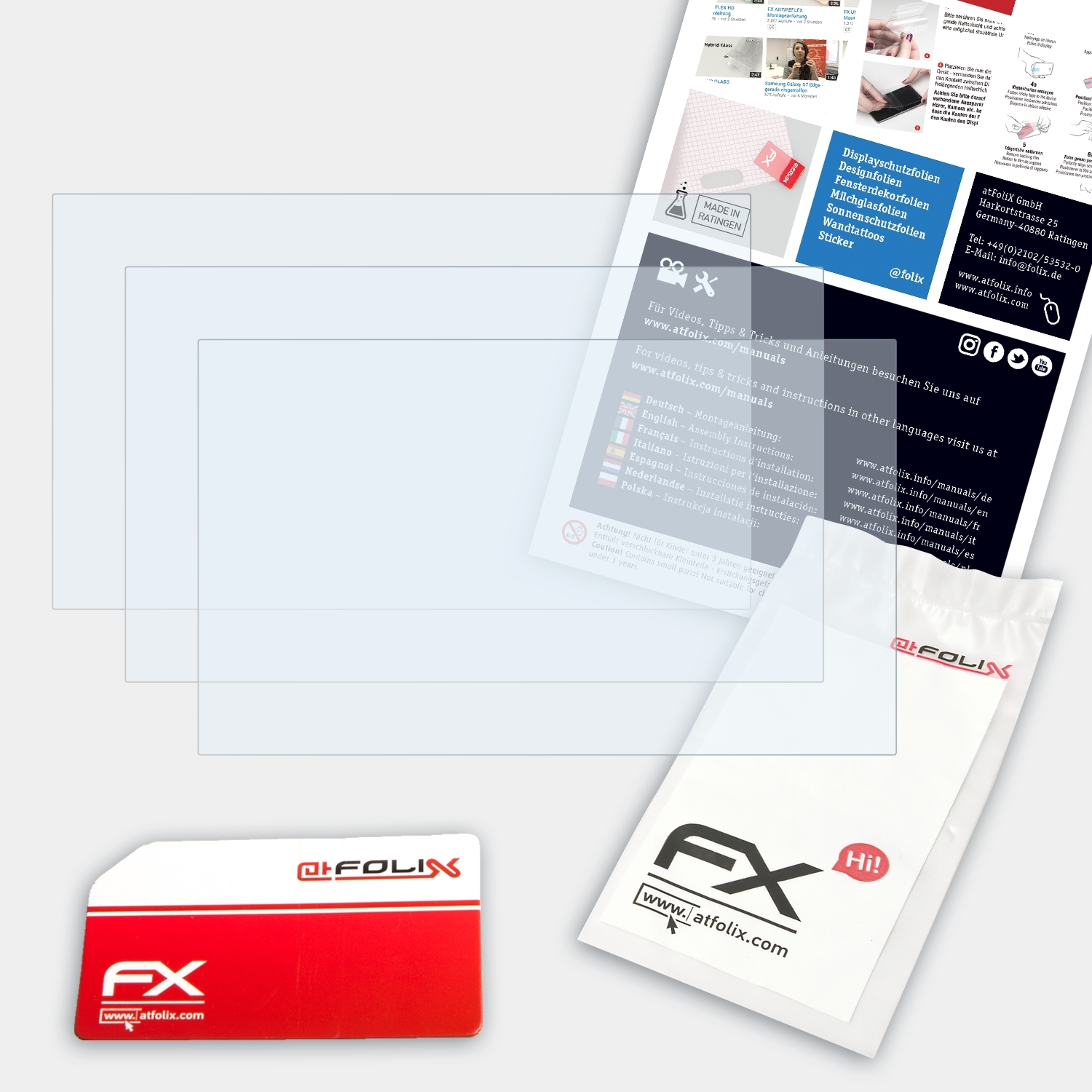 FX-Clear X800D-U) Alpine 3x ATFOLIX Displayschutz(für