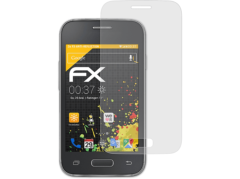 ATFOLIX 3x FX-Antireflex Displayschutz(für Samsung Galaxy Young 2)