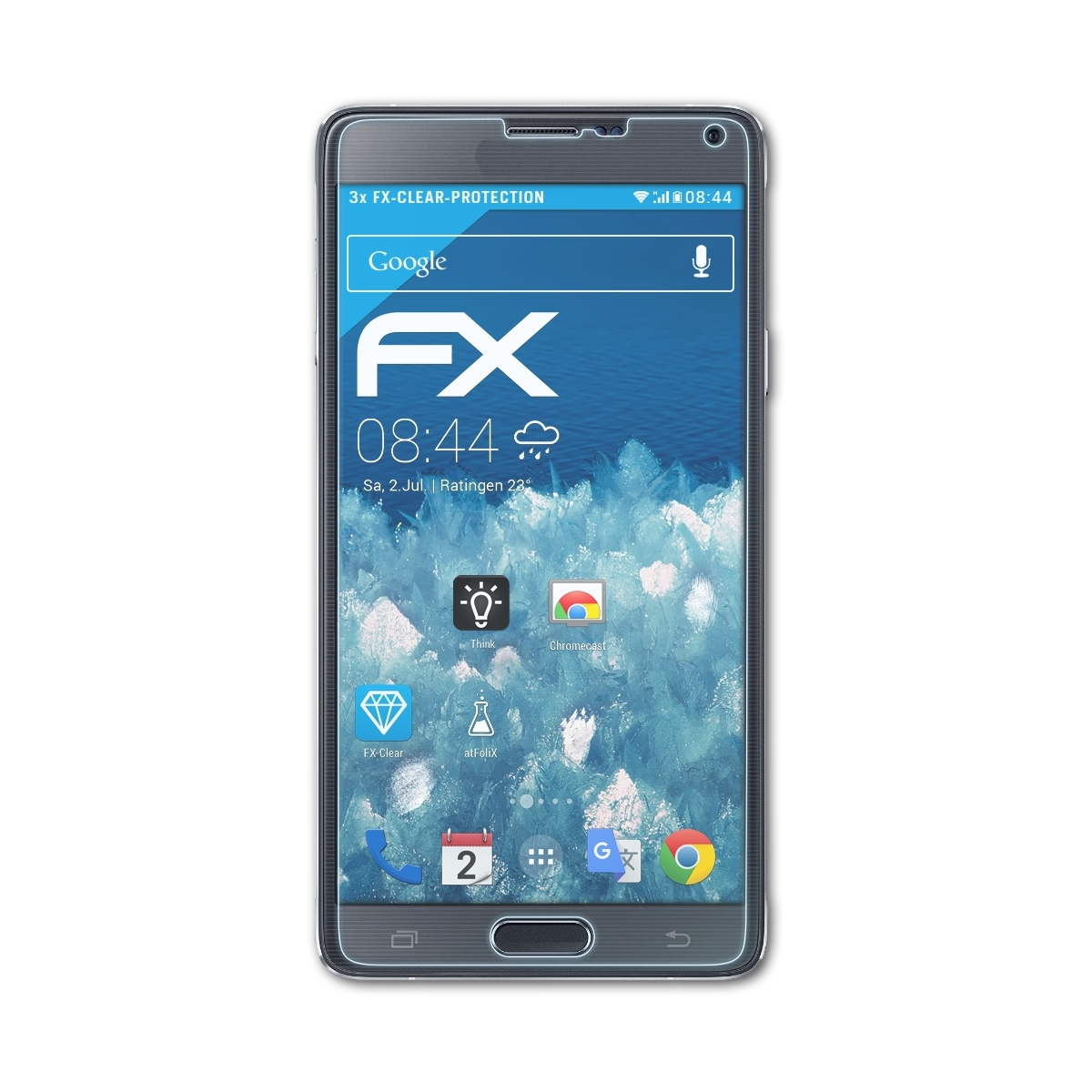 ATFOLIX 3x FX-Clear Displayschutz(für Note Galaxy 4) Samsung