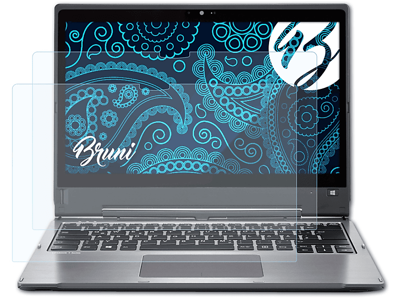 BRUNI 2x Basics-Clear Fujitsu Schutzfolie(für Lifebook T904)