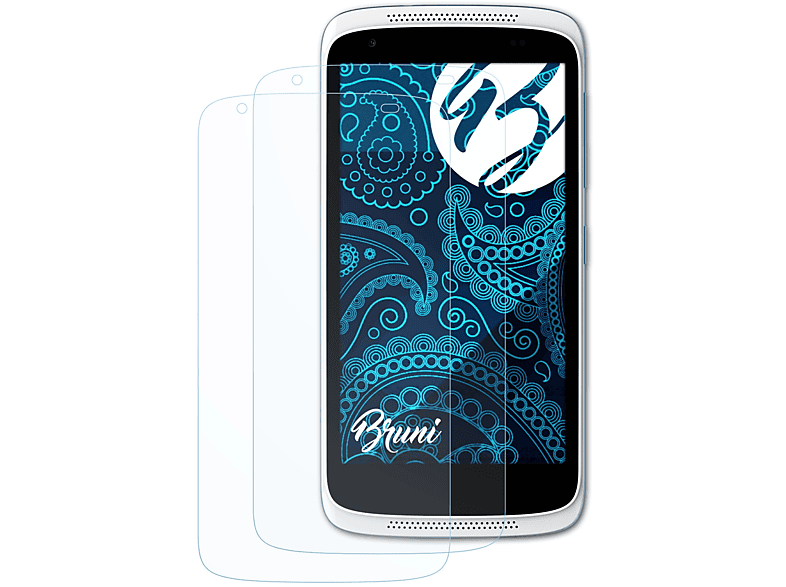 BRUNI 2x Basics-Clear Schutzfolie(für HTC Desire 526G+)