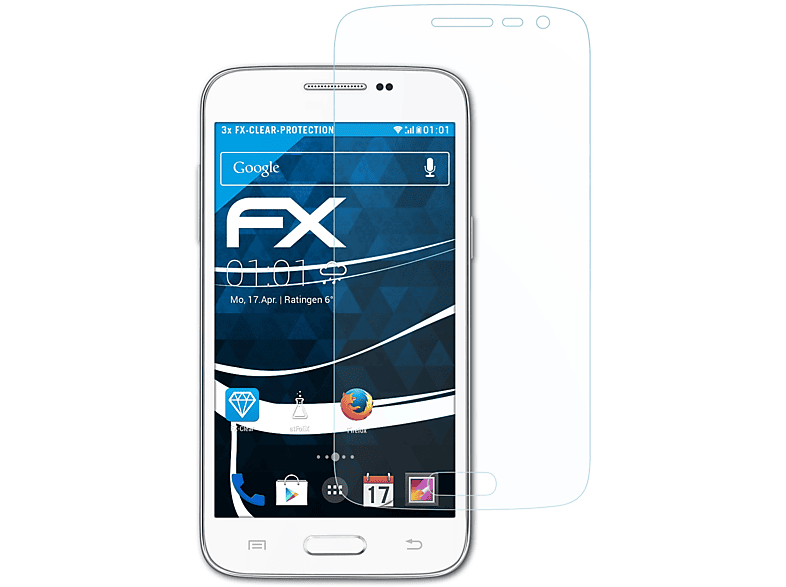 ATFOLIX 3x FX-Clear Displayschutz(für Samsung Galaxy Core Lite LTE)
