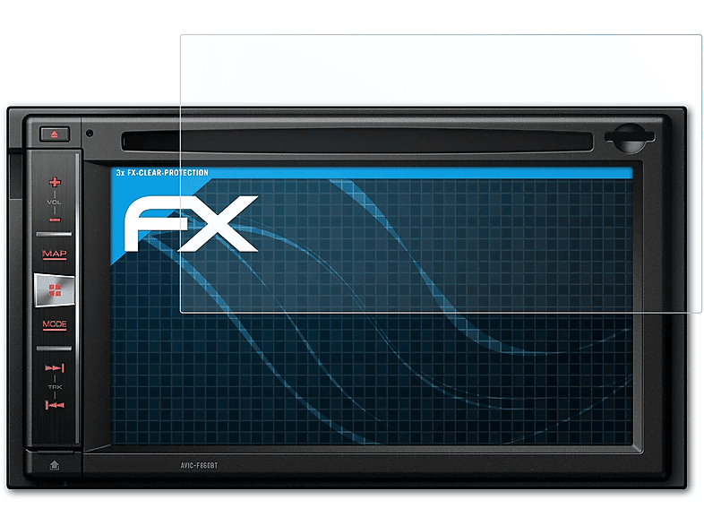 ATFOLIX 3x FX-Clear Displayschutz(für Pioneer Avic-F860BT)