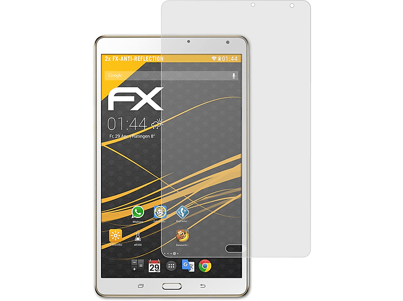 ATFOLIX 2x FX-Antireflex Displayschutz(für Samsung (WiFi Model)) S Tab 8.4 Galaxy