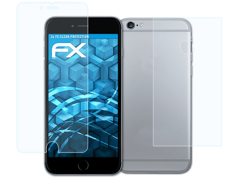 ATFOLIX 3x FX-Clear Displayschutz(für Apple iPhone 6 Plus)