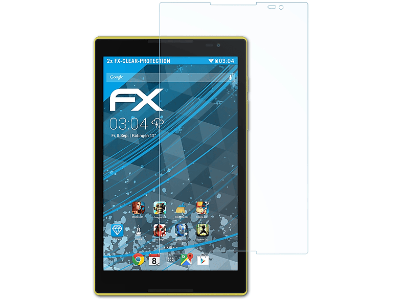 ATFOLIX 2x FX-Clear Displayschutz(für Lenovo TAB S8)
