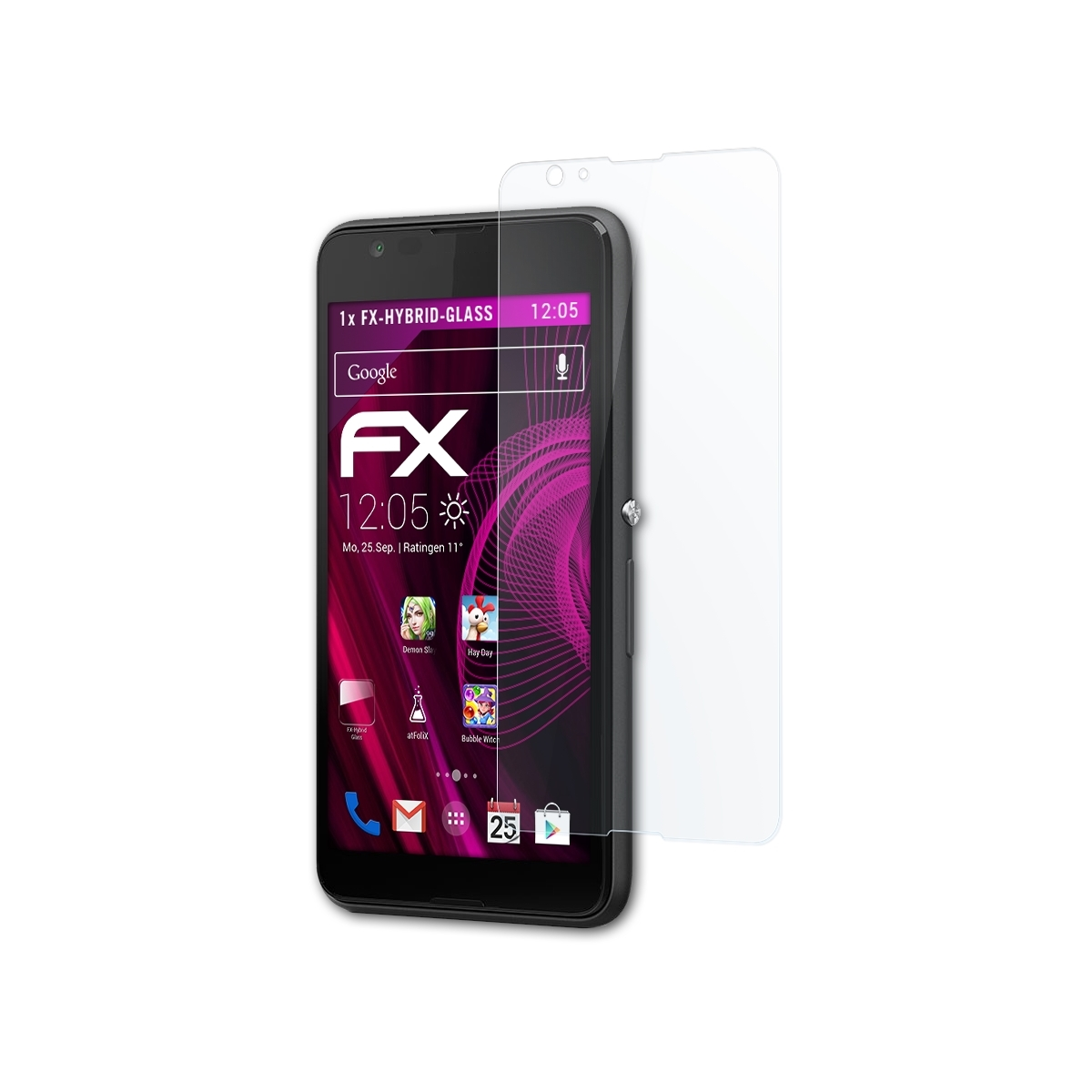 ATFOLIX FX-Hybrid-Glass Schutzglas(für Sony Xperia E4g)