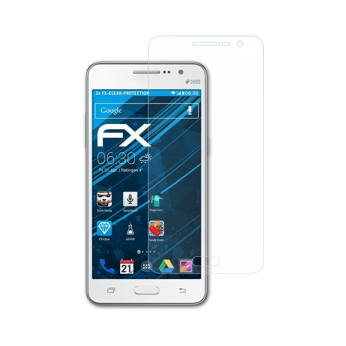 Grand Samsung FX-Clear 3x Galaxy Displayschutz(für ATFOLIX Prime)