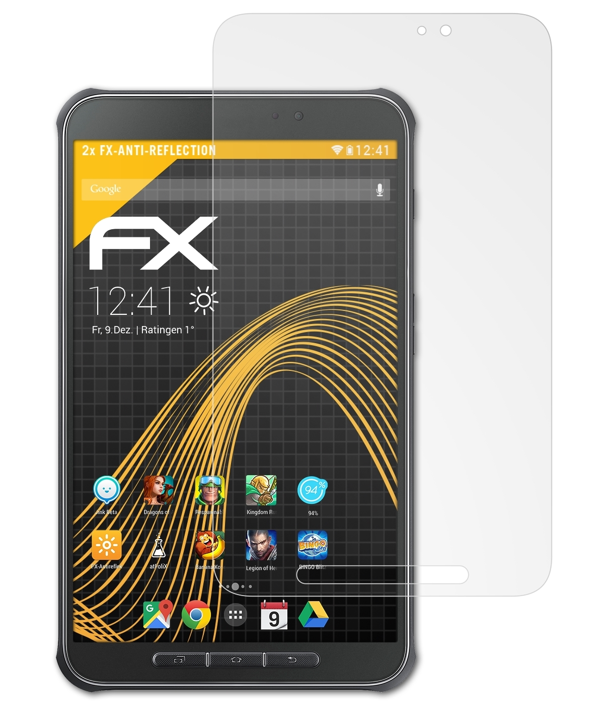 ATFOLIX 2x Tab 8.0 Samsung Displayschutz(für Active Galaxy (SM-T360)) FX-Antireflex