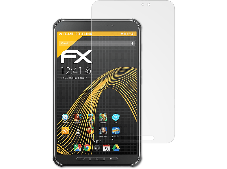 ATFOLIX 2x FX-Antireflex Displayschutz(für Samsung Galaxy Tab Active 8.0 (SM-T360))