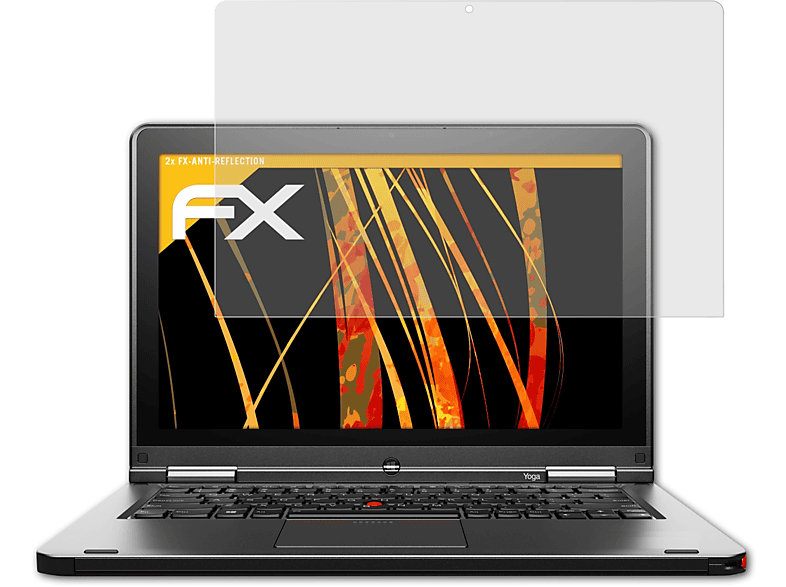 ATFOLIX 2x FX-Antireflex Displayschutz(für Lenovo ThinkPad Yoga 12)