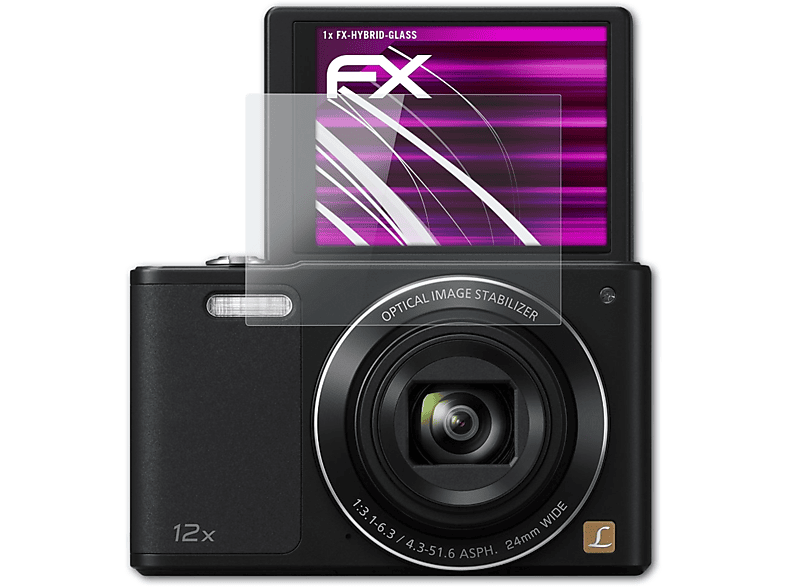 ATFOLIX FX-Hybrid-Glass Schutzglas(für Panasonic Lumix DMC-SZ10) | Kamera Schutzfolie