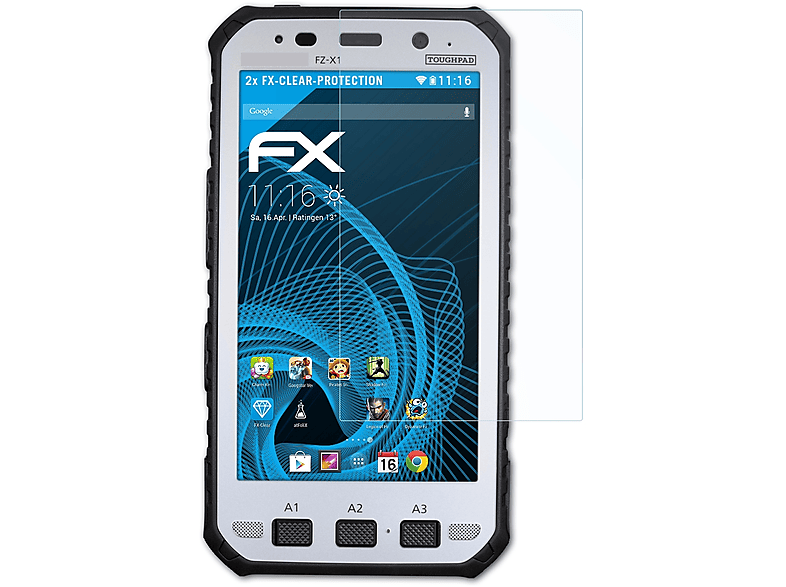 ATFOLIX 2x FX-Clear Displayschutz(für Panasonic ToughPad FZ-E1, FZ-X1)