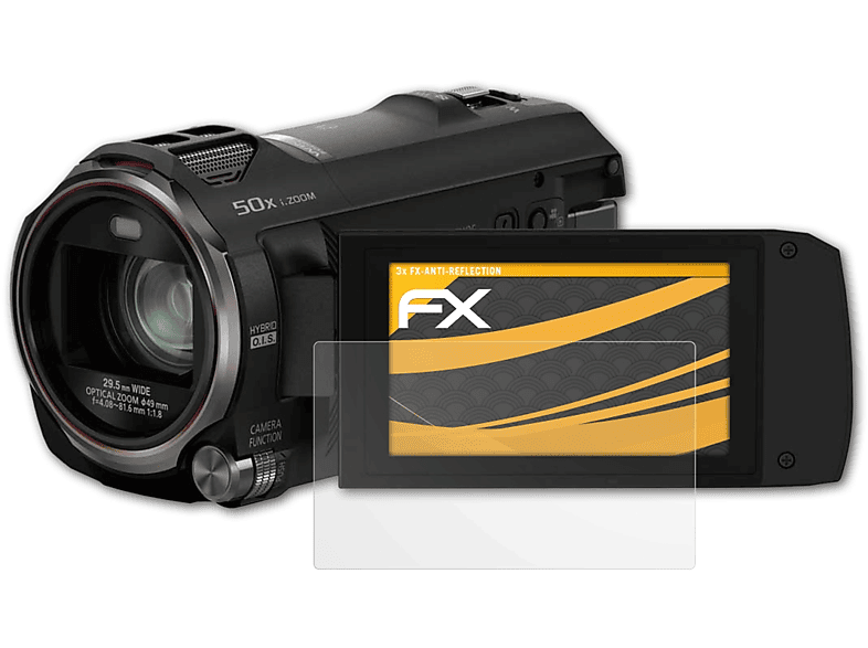 ATFOLIX 3x FX-Antireflex Displayschutz(für Panasonic HC-V777)