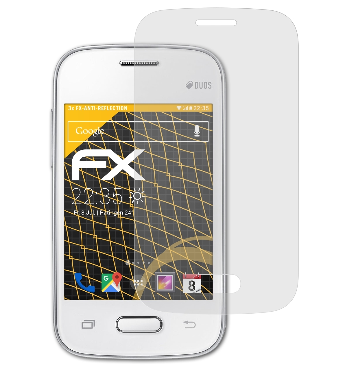 ATFOLIX 3x FX-Antireflex Displayschutz(für 2) Samsung Galaxy Pocket