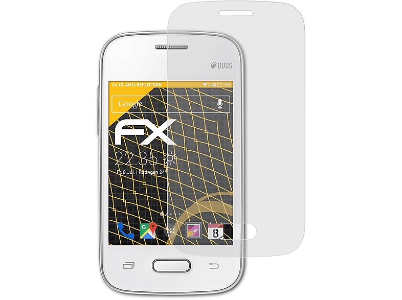 ATFOLIX 3x FX-Antireflex Displayschutz(für Samsung Galaxy Pocket 2)