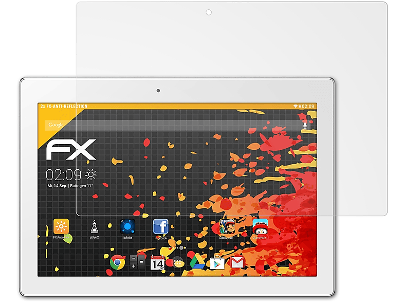 ATFOLIX / FX-Antireflex Displayschutz(für A10-70) 2 Lenovo A10-30 2x Tab