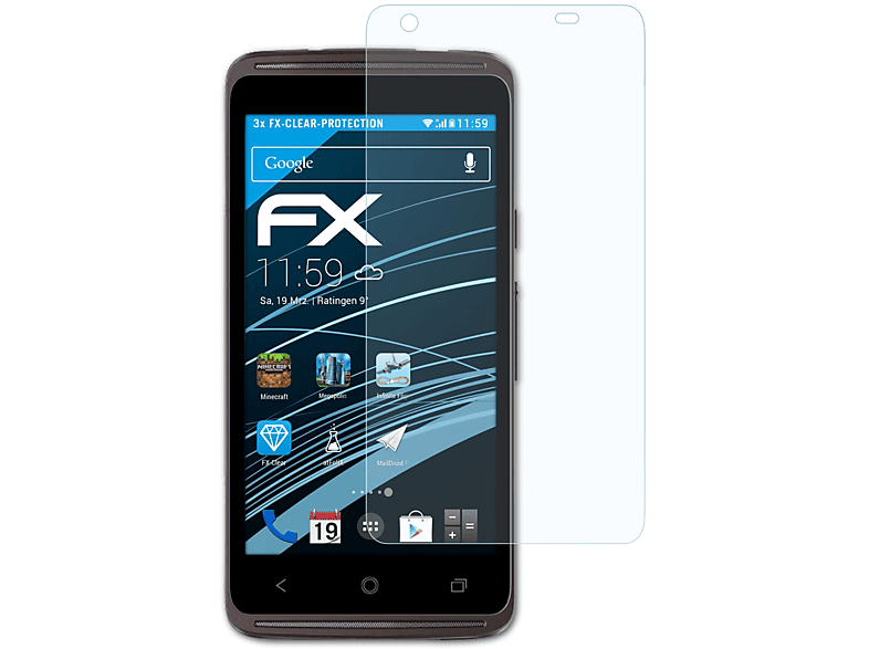 ATFOLIX 3x FX-Clear Displayschutz(für Acer Liquid Z410)