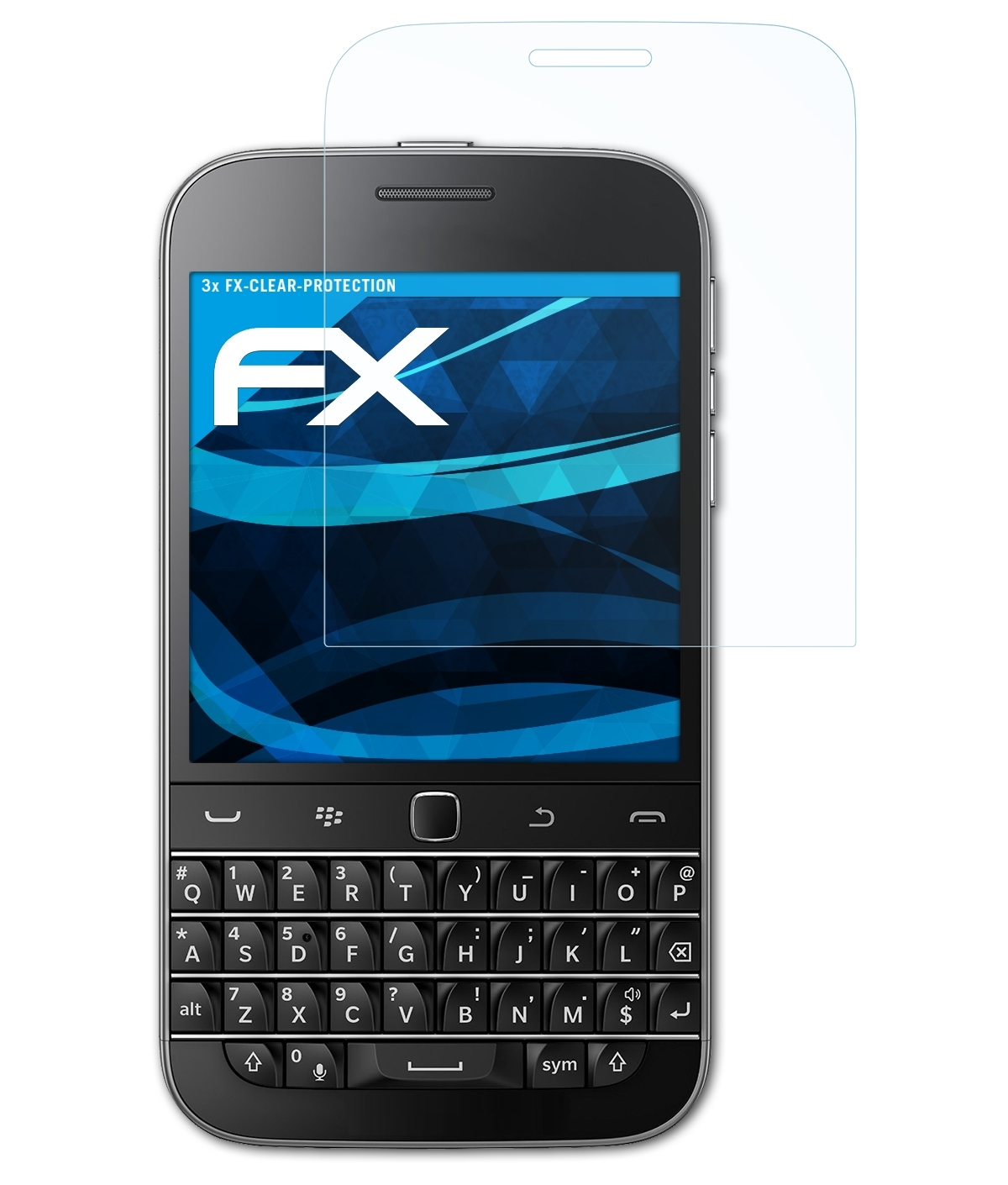Non Blackberry 3x FX-Clear ATFOLIX Classic Displayschutz(für Camera)
