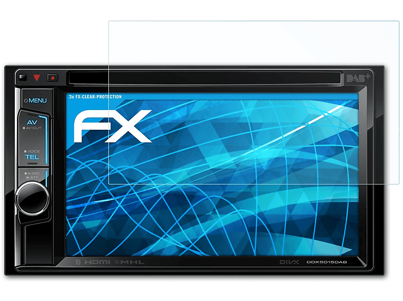 ATFOLIX 3x FX-Clear DDX5015DAB/-5016DAB) Displayschutz(für Kenwood