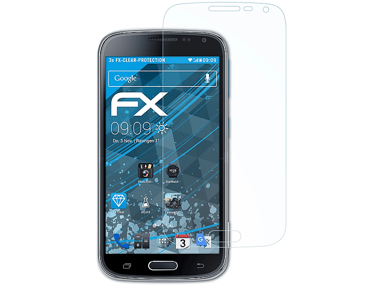ATFOLIX 3x FX-Clear Displayschutz(für Samsung Galaxy K zoom)