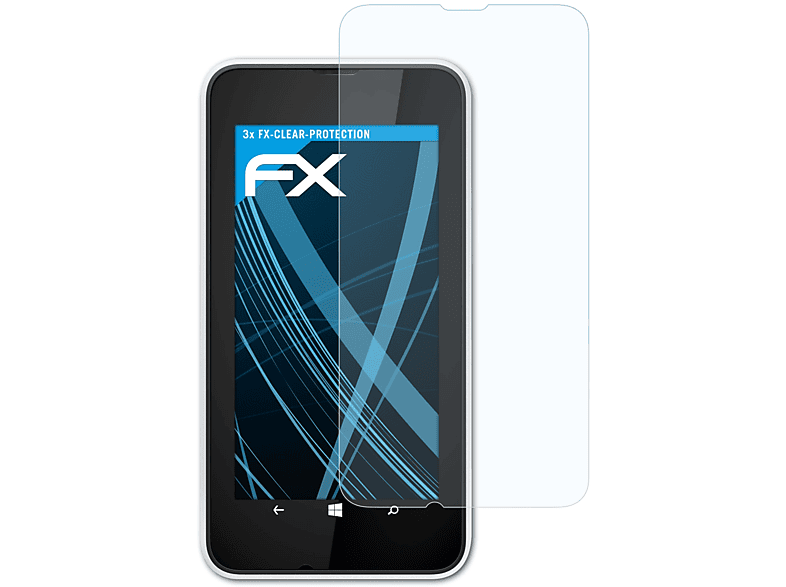 ATFOLIX 3x FX-Clear Displayschutz(für Nokia Lumia 530)